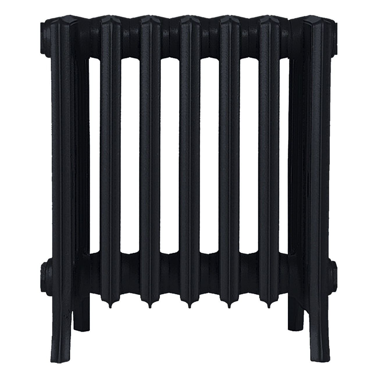 Grace - Matt Black Cast Iron Column Radiator H450mm x W454mm 6 Column - Wall Hung