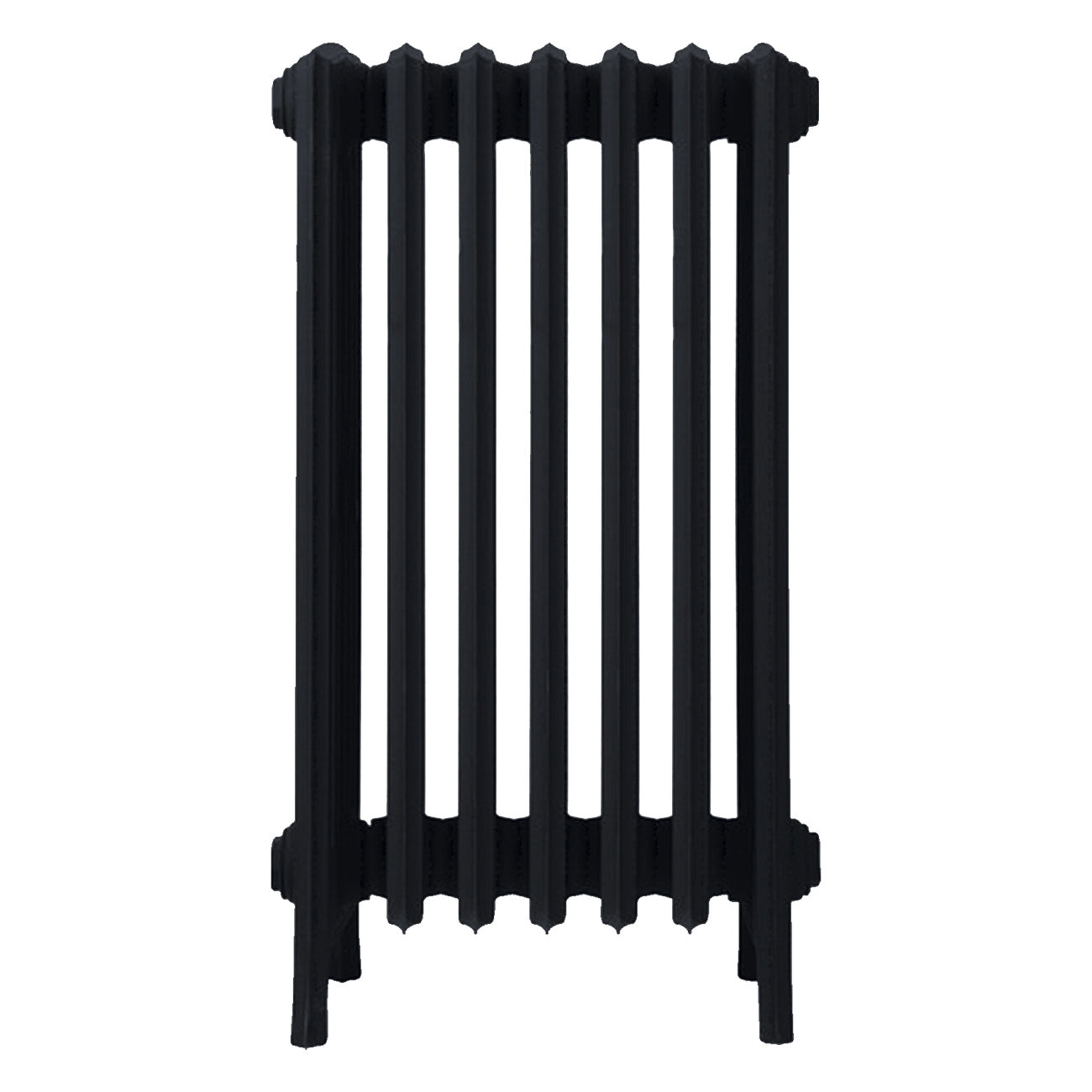 Grace - Matt Black Cast Iron Column Radiator H700mm x W454mm 6 Column - Wall Hung