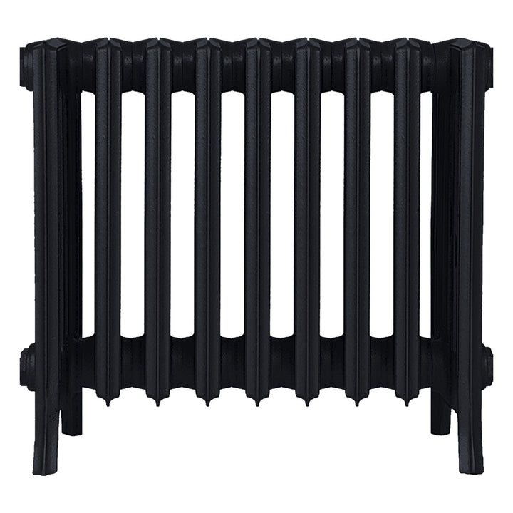 Grace - Matt Black Cast Iron Column Radiator H450mm x W575mm 6 Column - Wall Hung