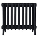 Grace - Matt Black Cast Iron Column Radiator H450mm x W575mm 6 Column - Wall Hung