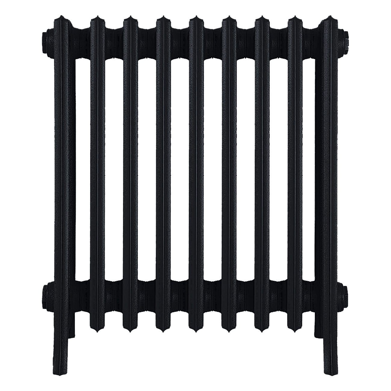Grace - Matt Black Cast Iron Column Radiator H600mm x W575mm 6 Column - Wall Hung