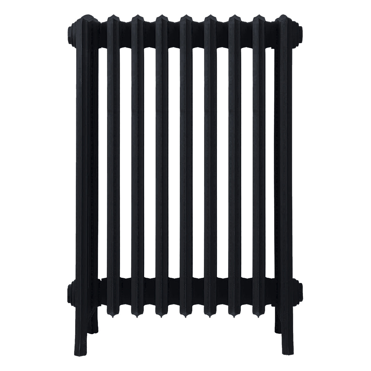 Grace - Matt Black Cast Iron Column Radiator H700mm x W575mm 6 Column - Wall Hung