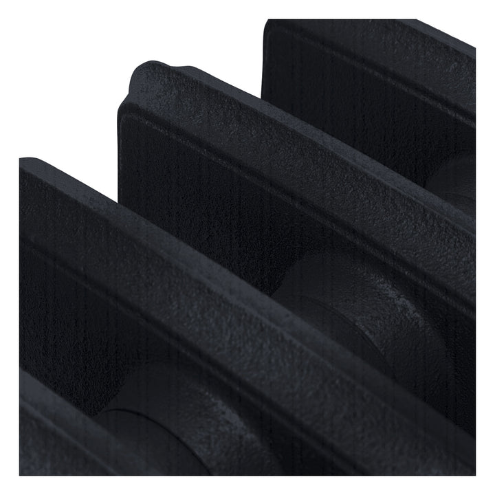 Grace - Matt Black Cast Iron Column Radiator H450mm x W393mm 6 Column - Wall Hung