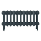 Grace - Midnight Ink Cast Iron Column Radiator H300mm x W696mm 4 Column - Wall Hung
