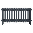 Grace - Pencil Grey Cast Iron Column Radiator H500mm x W817mm 4 Column - Floor Standing