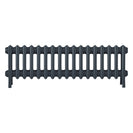 Grace - Pencil Grey Cast Iron Column Radiator H350mm x W1059mm 4 Column - Floor Standing