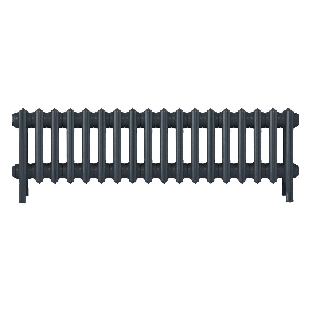 Grace - Pencil Grey Cast Iron Column Radiator H350mm x W1119mm 4 Column - Floor Standing