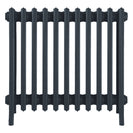 Grace - Pencil Grey Cast Iron Column Radiator H650mm x W696mm 6 Column - Floor Standing