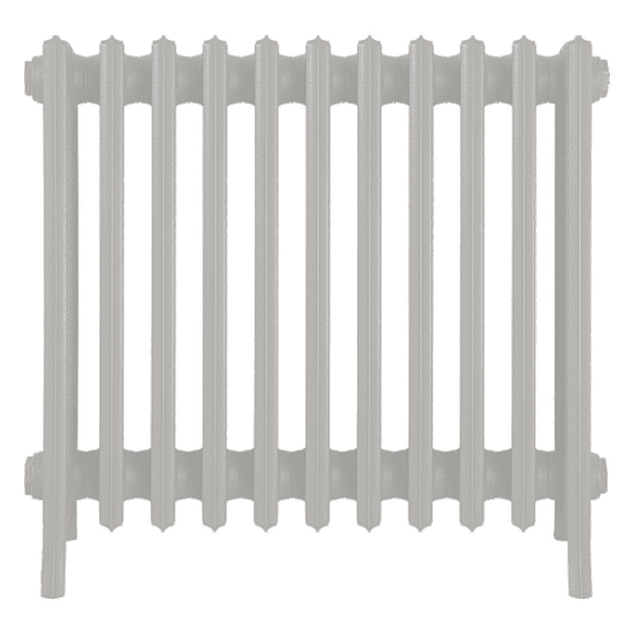 Grace - Pebble Grey Cast Iron Column Radiator H650mm x W696mm 6 Column - Floor Standing