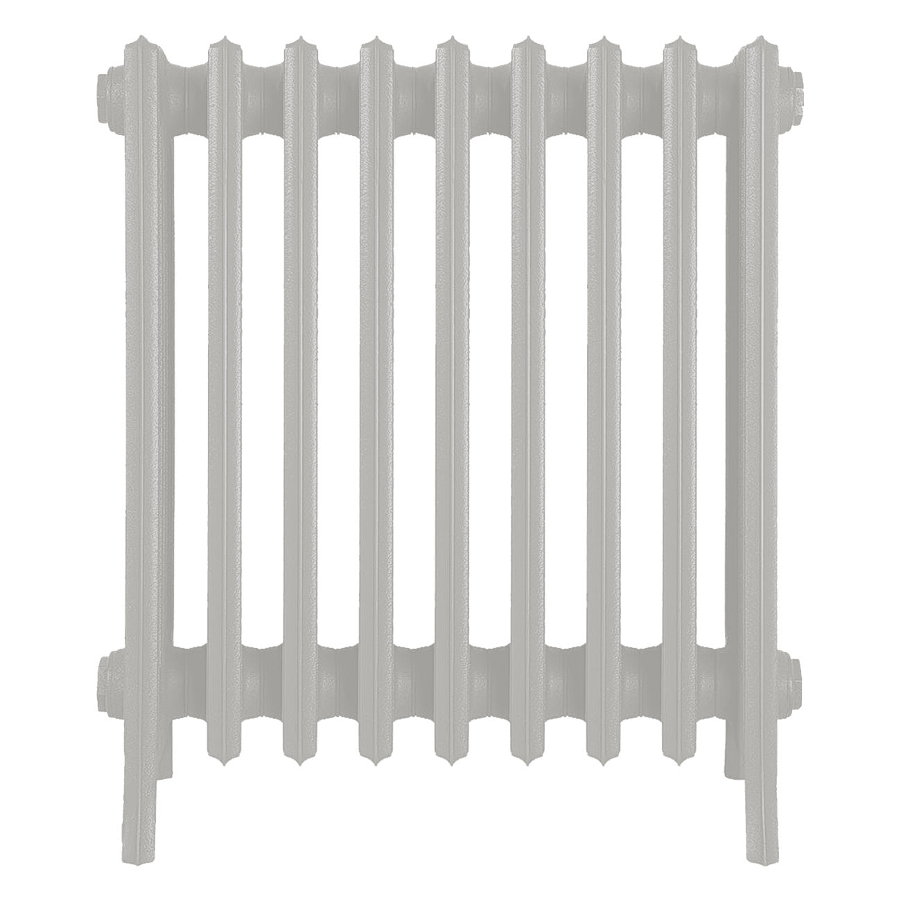 Grace - Pebble Grey Cast Iron Column Radiator H650mm x W575mm 6 Column - Floor Standing