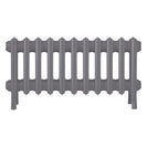 Grace - Quartz Grey Cast Iron Column Radiator H350mm x W696mm 4 Column - Floor Standing