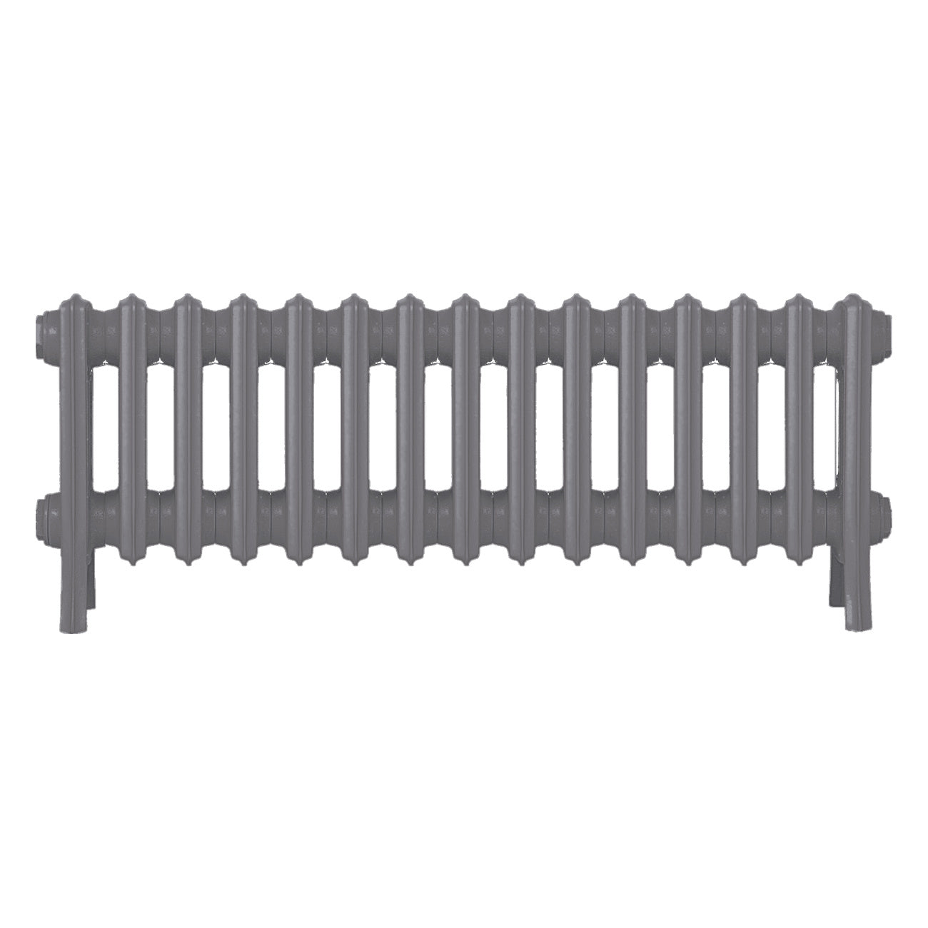 Grace - Quartz Grey Cast Iron Column Radiator H350mm x W938mm 4 Column - Floor Standing