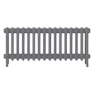 Grace - Quartz Grey Cast Iron Column Radiator H450mm x W998mm 4 Column - Wall Hung