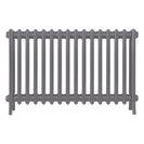 Grace - Quartz Grey Cast Iron Column Radiator H650mm x W998mm 4 Column - Floor Standing