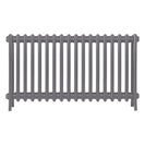 Grace - Quartz Grey Cast Iron Column Radiator H600mm x W1119mm 4 Column - Wall Hung