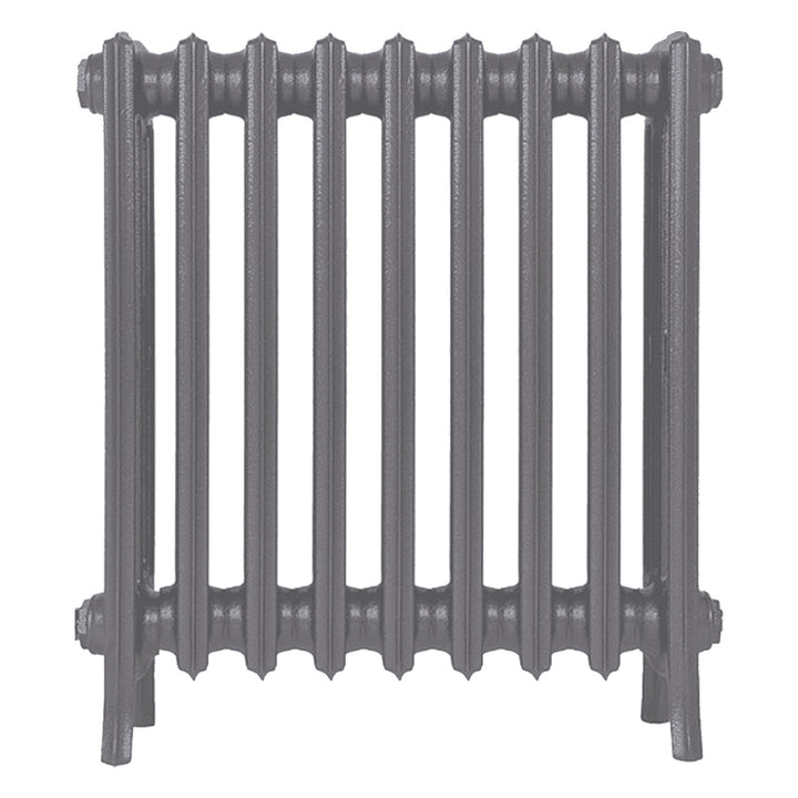 Grace - Quartz Grey Cast Iron Column Radiator H600mm x W575mm 4 Column - Wall Hung