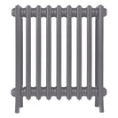 Grace - Quartz Grey Cast Iron Column Radiator H600mm x W575mm 4 Column - Wall Hung