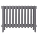 Grace - Quartz Grey Cast Iron Column Radiator H450mm x W696mm 6 Column - Wall Hung