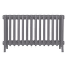 Grace - Quartz Grey Cast Iron Column Radiator H450mm x W877mm 6 Column - Wall Hung