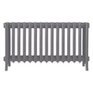 Grace - Quartz Grey Cast Iron Column Radiator H450mm x W938mm 6 Column - Wall Hung