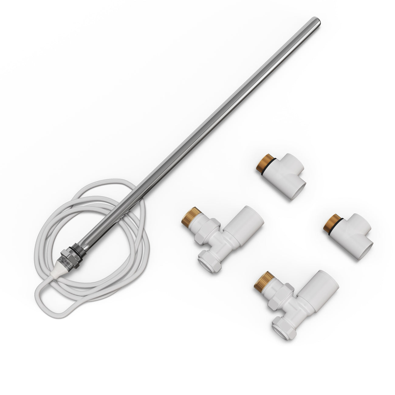 Talus - Dual Fuel Towel Rail Kit 400w Standard White