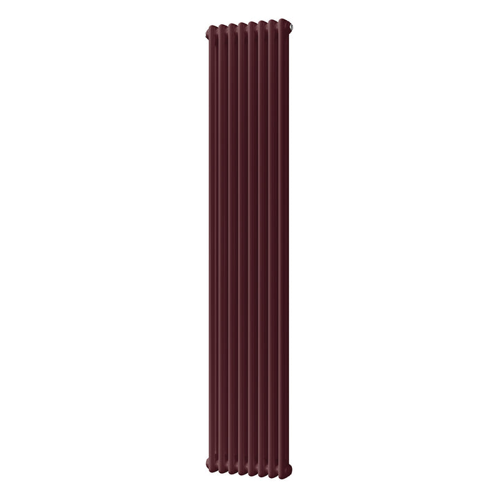 Alpha - Wine Red Vertical Column Radiator H1800mm x W372mm 2 Column