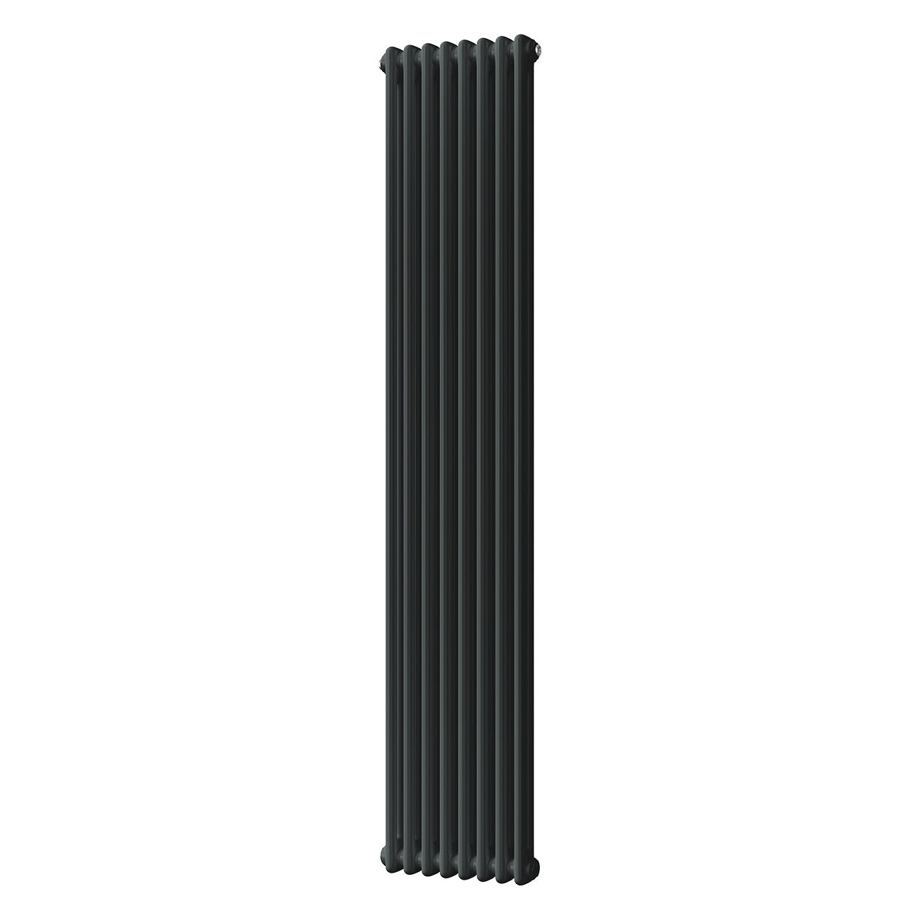 Alpha - Signature Alloy Wheel Black Vertical Column Radiator H1800mm x W372mm 2 Column