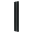 Alpha - Signature Alloy Wheel Black Vertical Column Radiator H1800mm x W372mm 2 Column