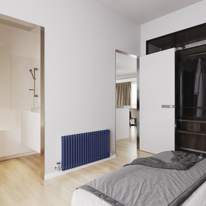 Alpha - Cobalt Blue Column Radiator H500mm x W988mm 2 Column