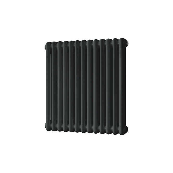Alpha - Signature Alloy Wheel Black Column Radiator H600mm x W592mm 2 Column