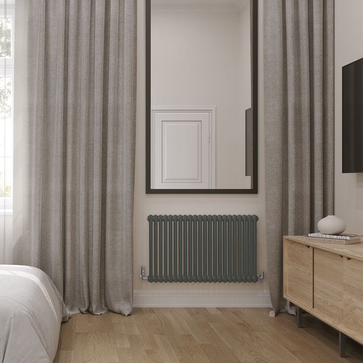 Alpha - Signature Audi Grey Column Radiator H600mm x W988mm 2 Column