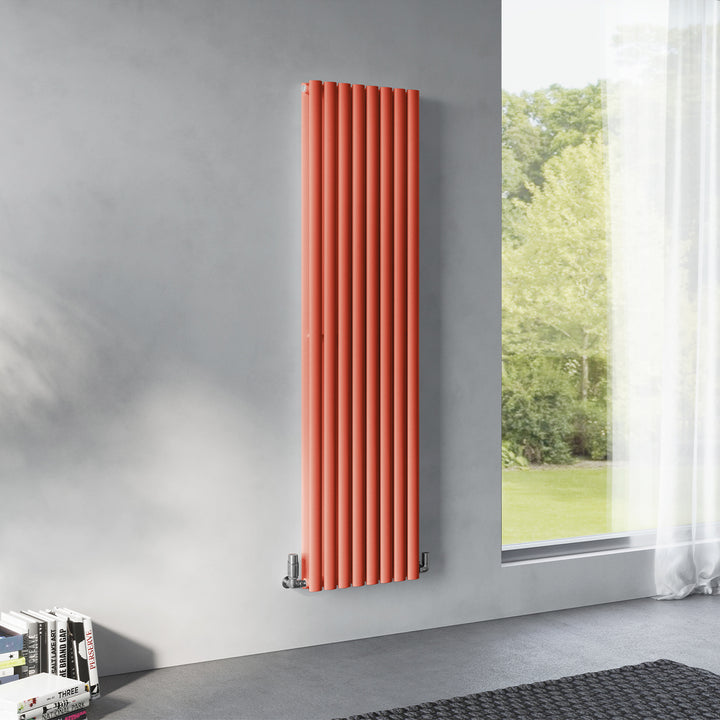 Omeara - Signature Latent Bright Red Vertical Radiator H1800mm x W464mm Double Panel