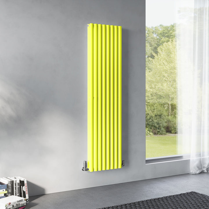 Omeara - Signature Latent Yellow Chartreuse Vertical Radiator H1800mm x W464mm Double Panel