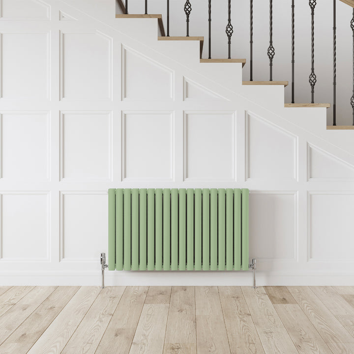Omeara - Pale Green Horizontal Radiator H600mm x W1044mm Double Panel