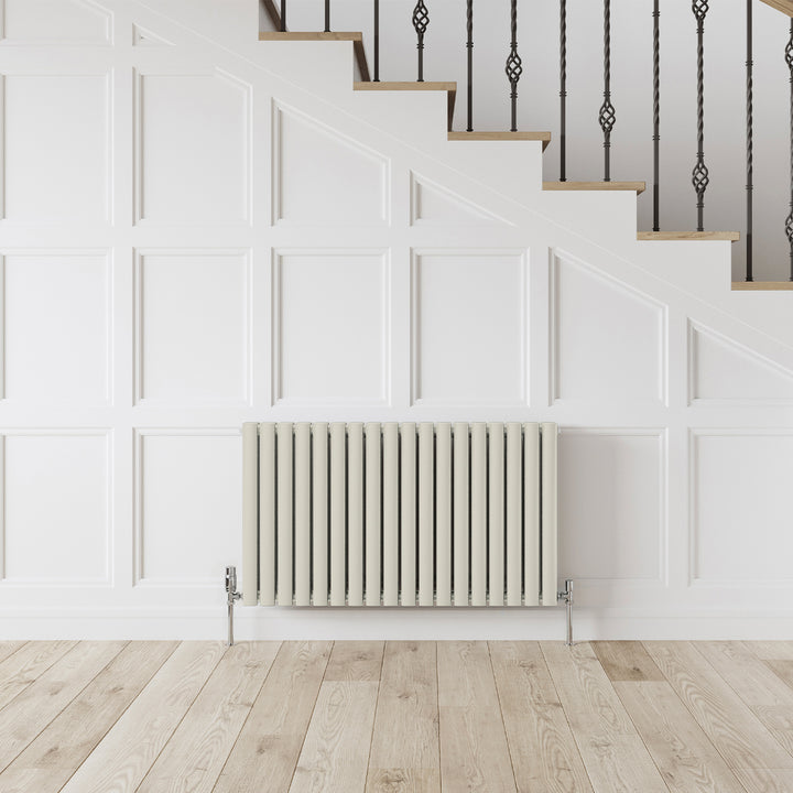 Omeara - Pebble Grey Horizontal Radiator H600mm x W1044mm Double Panel