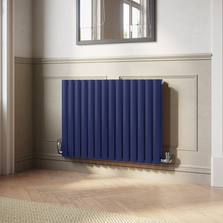 Omeara - Cobalt Blue Horizontal Radiator H600mm x W812mm Double Panel