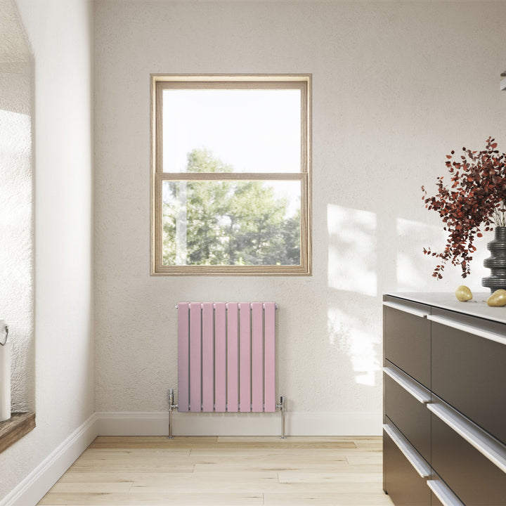 Typhoon - Light Pink Horizontal Radiator H600mm x W544mm Double Panel