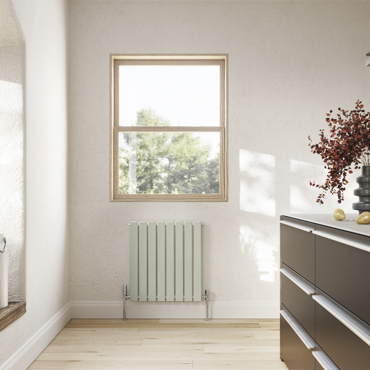 Typhoon - Pebble Grey Horizontal Radiator H600mm x W544mm Double Panel