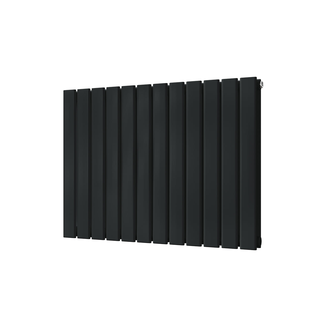 Typhoon - Signature Alloy Wheel Black Horizontal Radiator H600mm x W816mm Double Panel