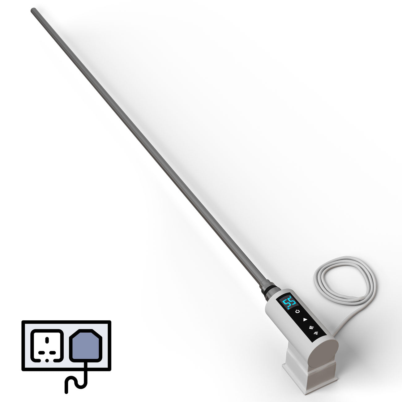 INOW+ - White Heating Element 900w Thermostatic WIFI With Plug