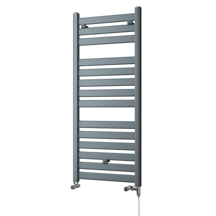 Capri - Anthracite Dual Fuel Towel Rail H1147mm x W500mm Standard - Straight