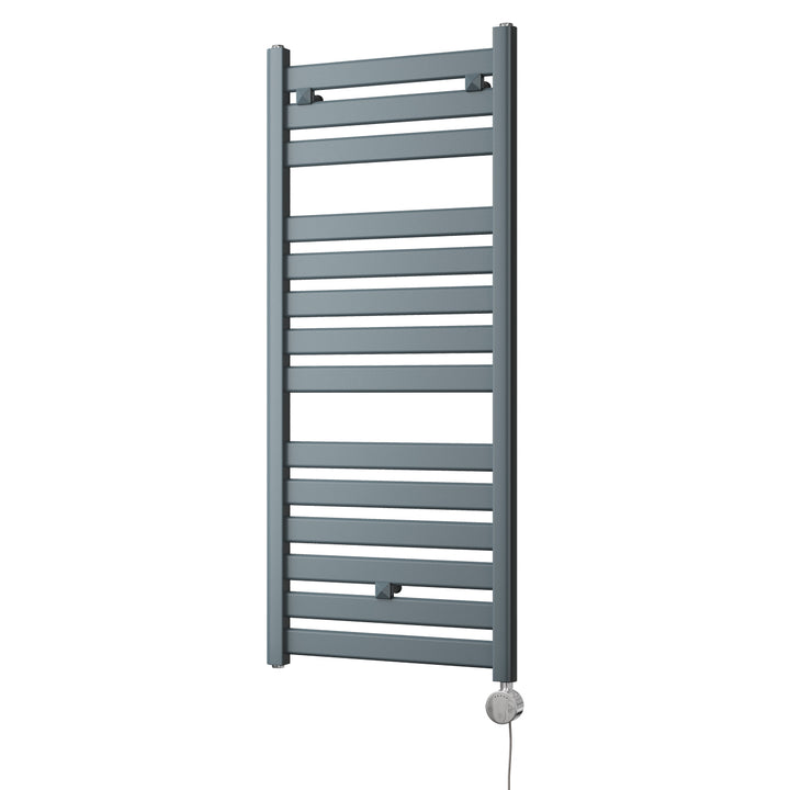 Capri - Anthracite Electric Towel Rail H1147mm x W500mm Straight 600w Thermostatic