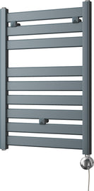 Capri - Anthracite Electric Towel Rail H719mm x W500mm Straight 300w Thermostatic