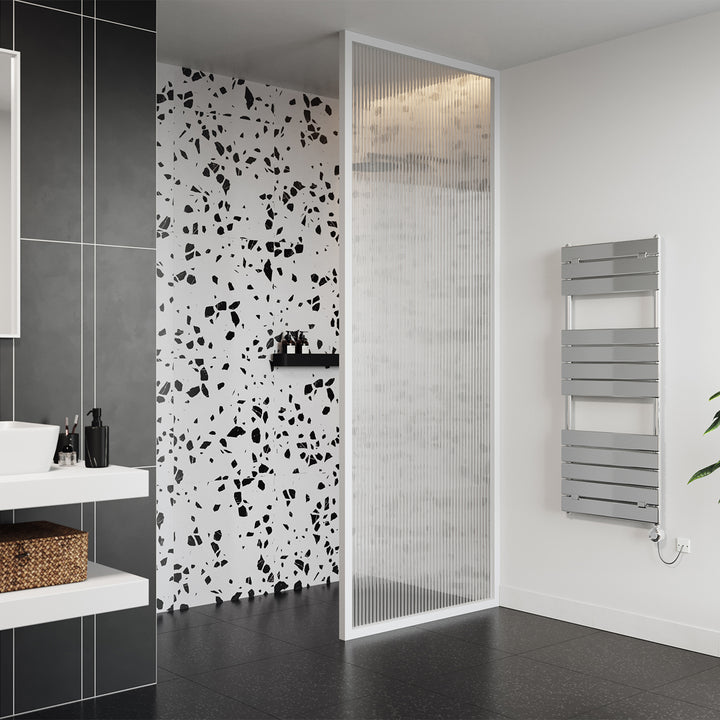 Egadi - Chrome Electric Towel Rail H1213mm x W500mm 300w Thermostatic