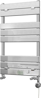 Egadi - Chrome Dual Fuel Towel Rail H840mm x W500mm Thermostatic - Straight