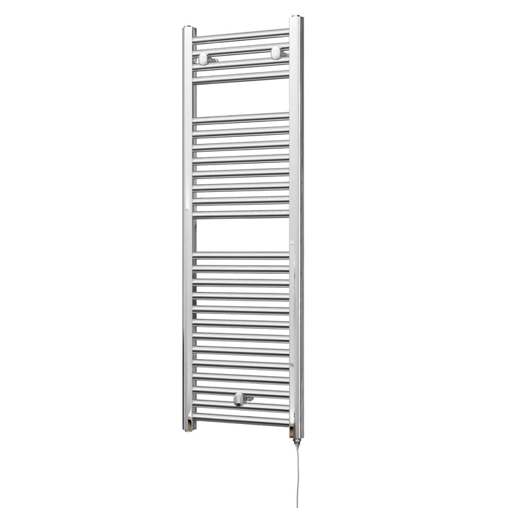 Roma - Chrome Electric Towel Rail H1230mm x W400mm Straight 300w Standard