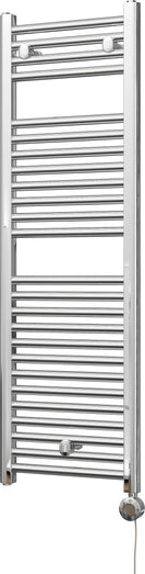 Roma - Chrome Electric Towel Rail H1230mm x W400mm Straight 300w Thermostatic