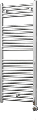 Roma - Chrome Electric Towel Rail H1230mm x W500mm Straight 300w Thermostatic