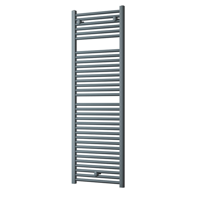 Roma - Anthracite Heated Towel Rail - H1512mm x W500mm - Straight