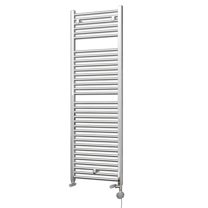 Roma - Chrome Dual Fuel Towel Rail H1512mm x W500mm Thermostatic - Straight